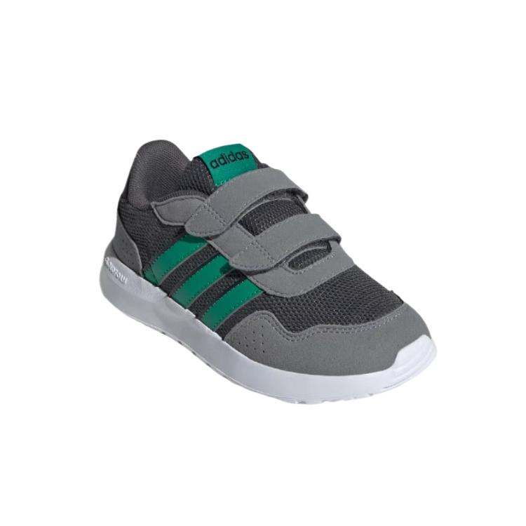 Adidas CF Comfortable Versatile Moisture-Wicking Durable Low-Top Casual Shoes Kids Sneakers Dark-Gray Grass-Green Gray JH6217