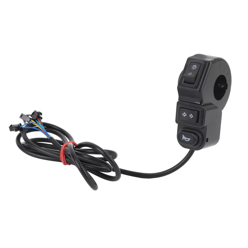 Motorcycle Horn Turn Signal Headlight Switch 4.9ft Cable 3 In 1 Scooter Handlebar Control Switch