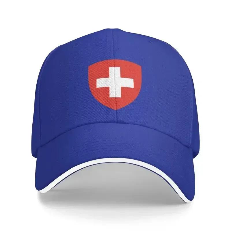 Coole Wappen der Schweiz Baseballkappe Herren Damen Personalisiert Verstellbar Alle Jahreszeiten Reise Erwachsener Outdoor Papa Hut