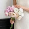 Artificial Peony Flower 6 Heads Blooms Faux Silk Peonies with Stem Fake Flower Branches for Vase Wedding Centerpieces Floral Arrangements