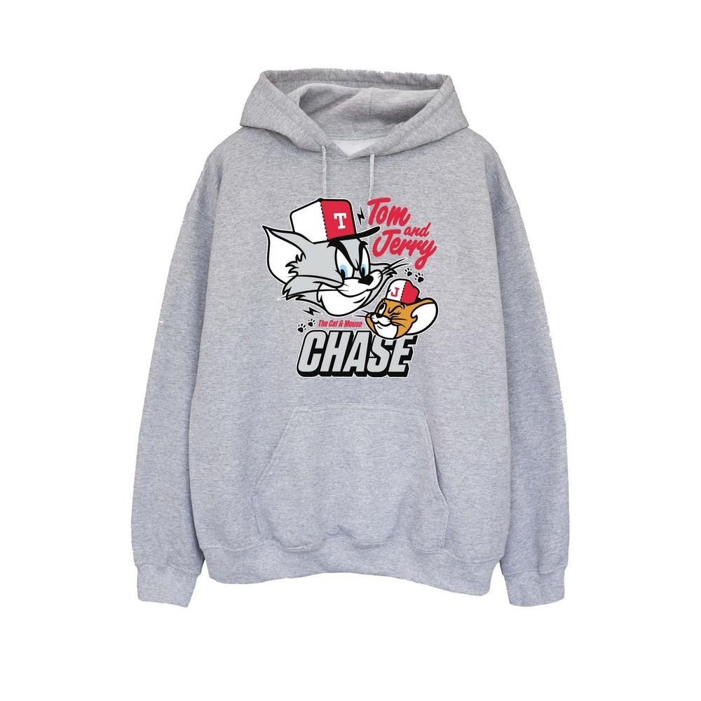 Tom and Jerry Womens/Ladies Cat & Mouse Chase Heather Hoodie