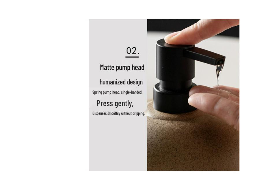 Sada lahví na šampon a pleťové mléko Wabi-Sabi z hrubé keramiky pro hotely a soukromí