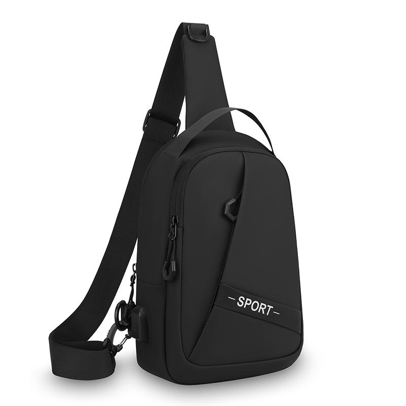 Men's Chest Bag Adjustable Strap Multi-Pocket Crossbody Sling for Cycling Commuting Sports Outdoor Travel Lightweight Pack