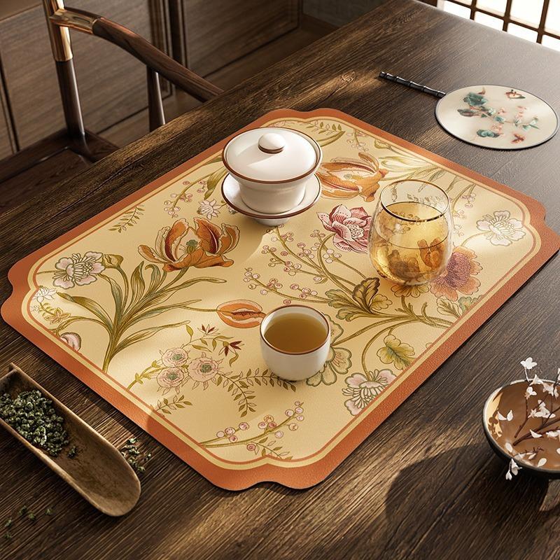 Schnell trocknende Kieselalgen-Schlamm-Geschirrunterlage, saugfähige Abtropfmatte, schnell trocknende Abtropfmatte, Kaffeemaschine