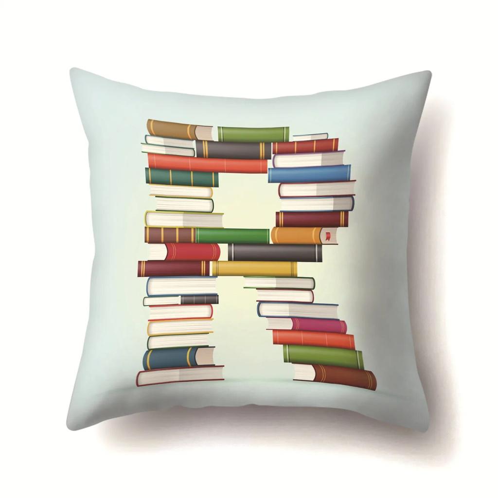 Bedroom Living Room Sofa Pillow Library Cushion Cover Creative English Alphabet Pillowcase