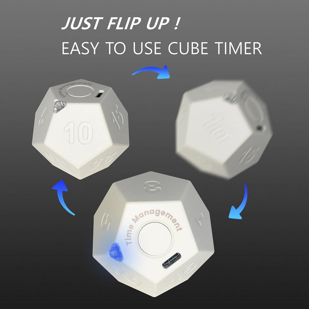 Mini Pomodoro Timer ABS Rotierender Timer Zeitmanagement Würfel Countdown Kochen Lernen Digitaler Timer Küchen Kochzubehör