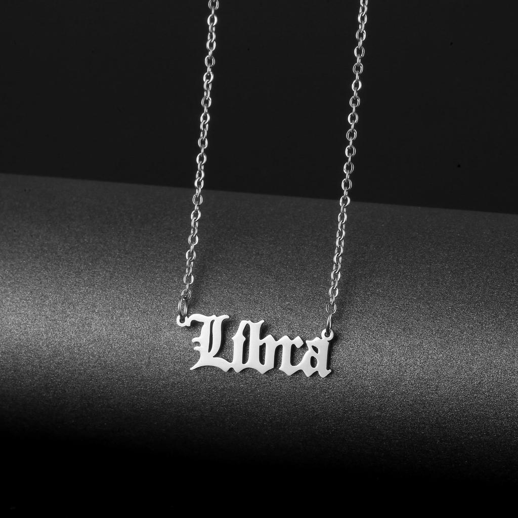 Personalized English Word Necklace Women's Initial Choker Fashion Jewelry Gift