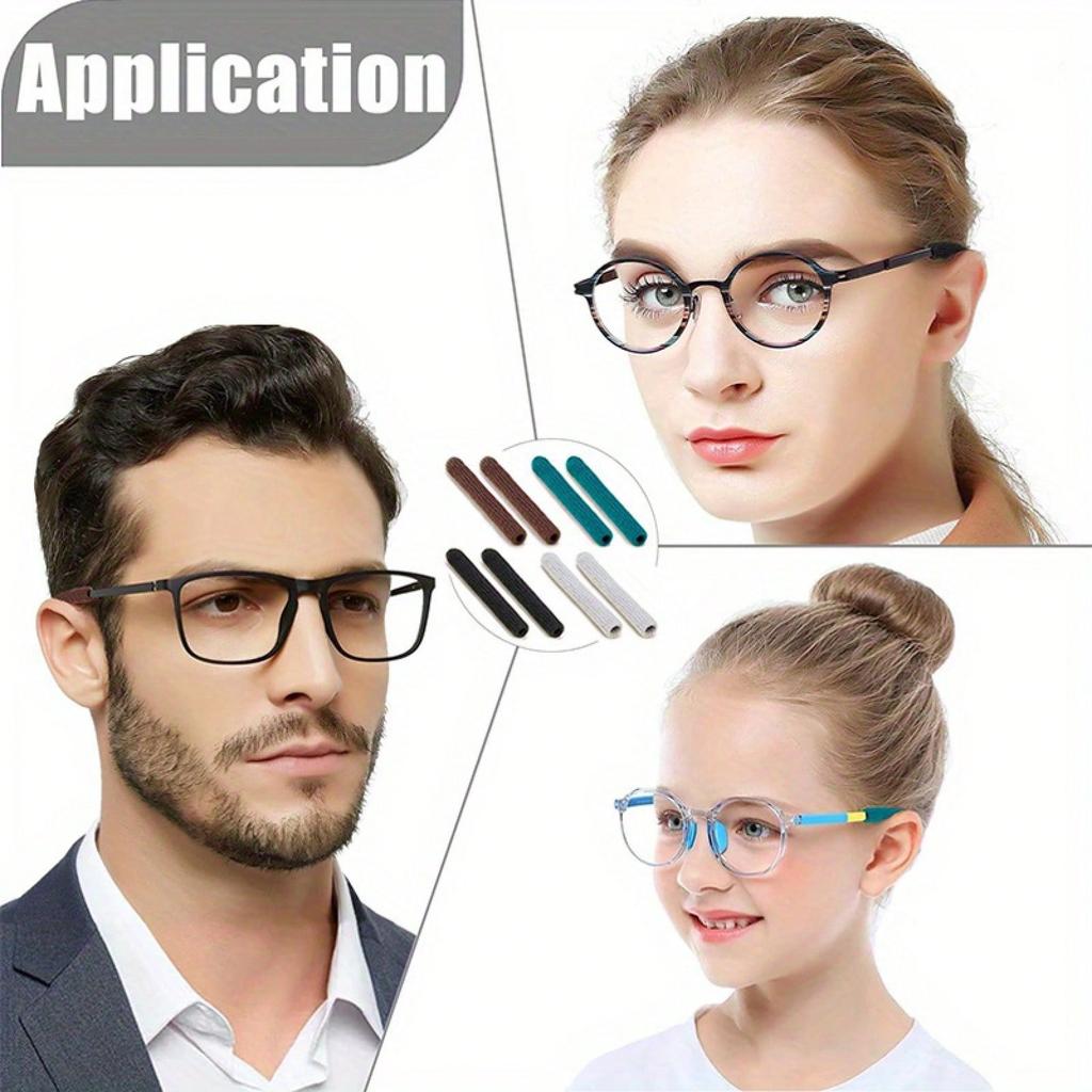 Upgraded Soft Glasses Ear Pads, Non-Slip Knitted Glasses Clips, Comfortable Glasses Sleeves, Glasses Ear Pads And Non-Slip Rear Glasses Clips