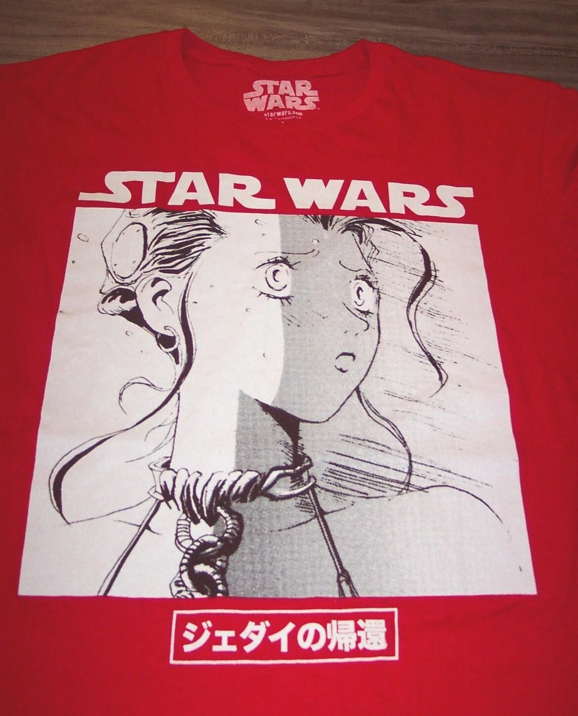 STAR WARS PRINCESS LEIA Japanese Anime T-shirt MENS LARGE L