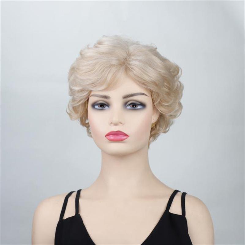 

Синтетический Омбре Серый Кудрявый Парик для Женщин Короткие Парики Мамочки Парик Дороти Золотые Девочки Костюм Бабушка 1pc