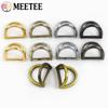 Meetee 5/10/20Pcs 19mm Metal D Ring Buckles Bag Side Clip for Strap Chain Connector Clasp Leather Crafts Hardware Accessories