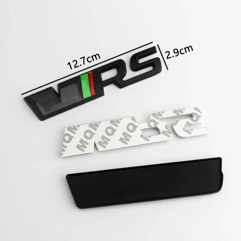 VRS Logo Car Front Grille Emblem Metal Badge Decoration for Octavia Rs Fabia Rapid Superb Kodiaq Yeti Citigo Vision Kodiak