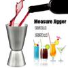 1 Stück 15/30ml oder 25/50ml Messbecher aus Edelstahl für Cocktails Doppelkopf-Alkoholmessbecher Bar-Unzenbecher Küchenzubehör
