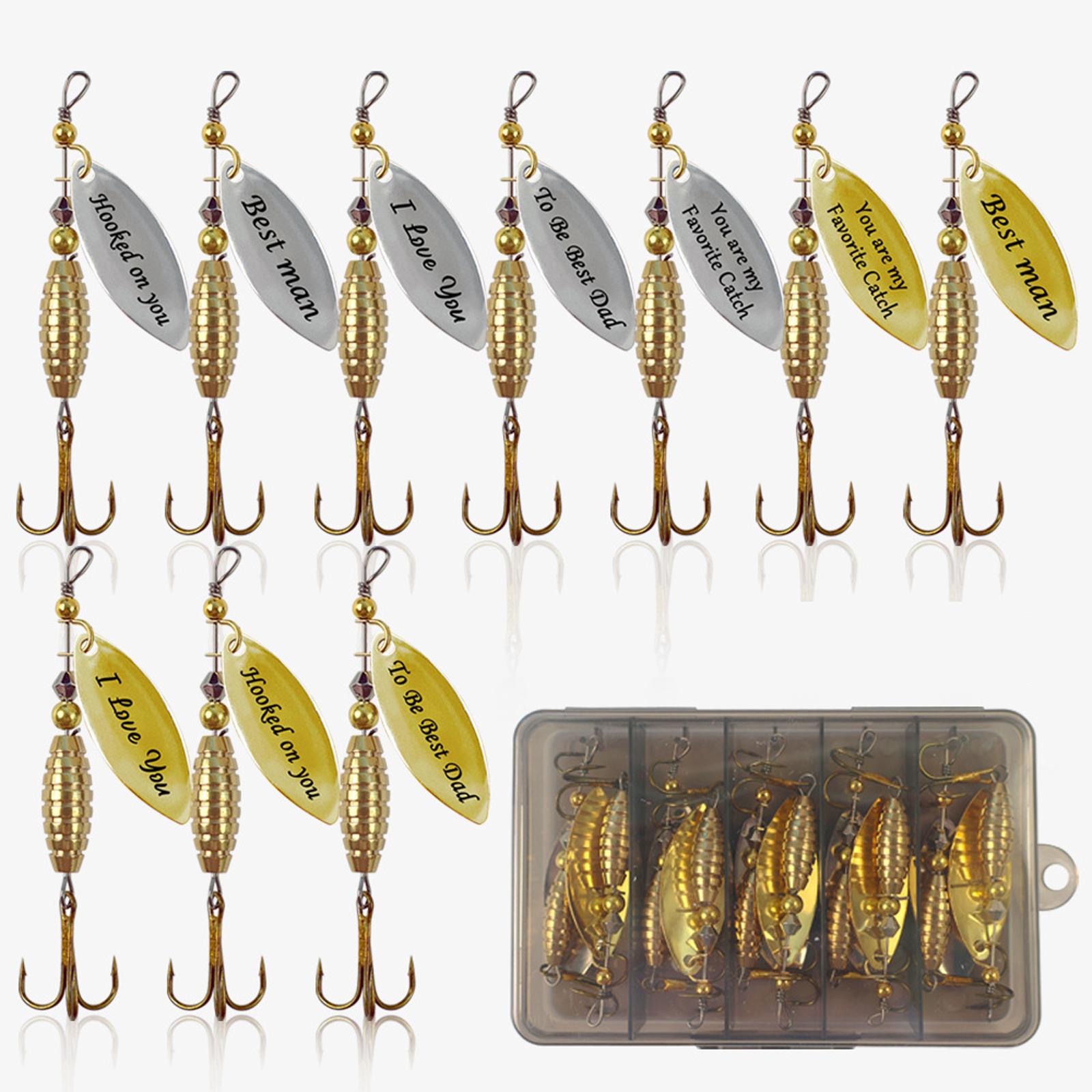 Rotating Composite Sequin Hand Cranked Spinning Sea Fishing Artificial Upturned Stripe One Size