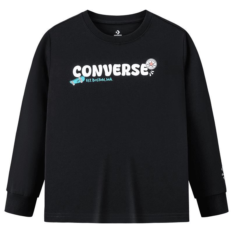 Converse Kids' Pure Cotton Double-Sided Print Long Sleeve T-shirt