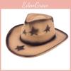 Cowboy Fedora Hat With Fivepoint Star Paint For Men Women Summer Winter