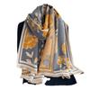 Korean Version Double-Sided Printing Imitation Cashmere Scarf Women'S Thickened Winter Warm Scarf Fashion Shawl Scarf