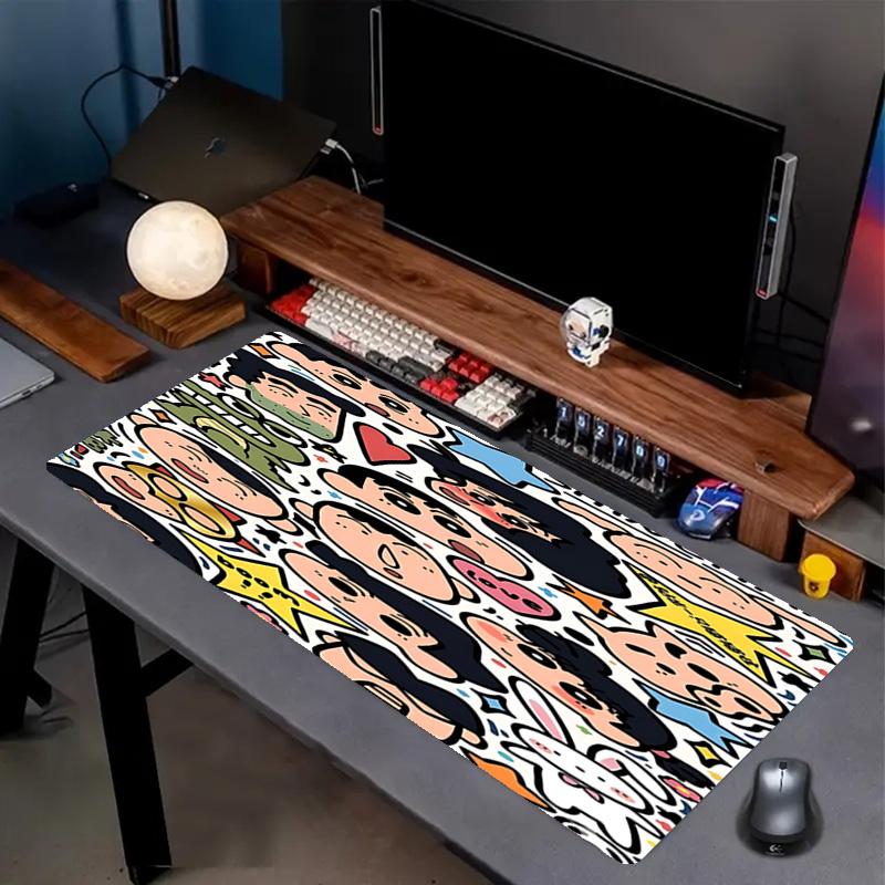Crayon Shin Baskılı Mouse Pad, Kaymaz Masaüstü klavye Matı, PC Dizüstü Oyun Çalışma Günlük Kullanım için, Havalı Festival Sürpriz Hediye