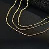 Car Carved Flower Rice Bead Bean Necklace Women's Collar Chain High Grade Light Luxury Neckchain Overlay