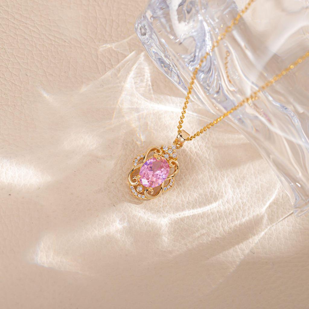 Alloy Diamond Zircon Necklace and Earrings Set with Exotic Style Ornaments