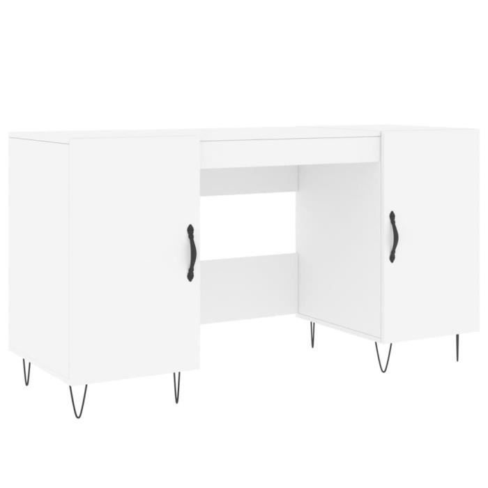 VidaXL Bureau blanc 140x50x75 cm bois d'ingénierie 829540