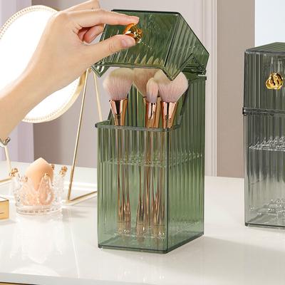 Luxurious Makeup Organizers Desktop Make Up Brush Storage Bin Box with Lid Makeup Lipstick Holder Cosmetic Storage Box Organizer