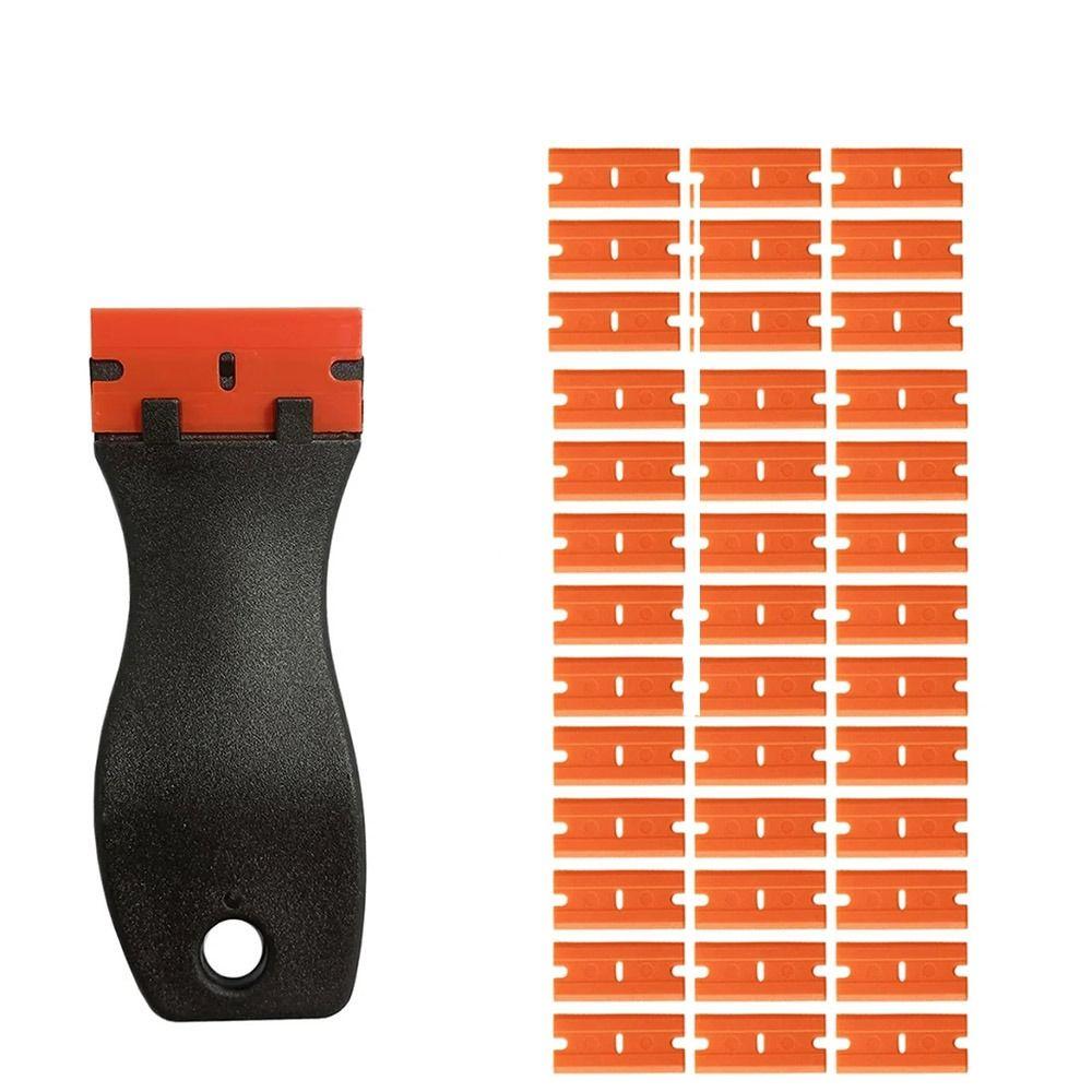 

Squeegee Glue Removal Scraper Ice Remover Car Edged Cleaner Mini Razor Scraper Glass with 10 parts