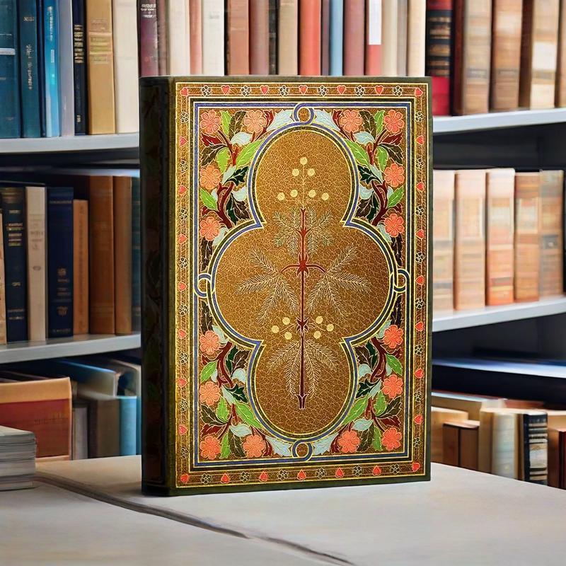 

Retro Wooden Hand Ledger Hardcover Bronzing Carving Color Inner Pages Business Diary Student Notebook світло-коричневого кольору