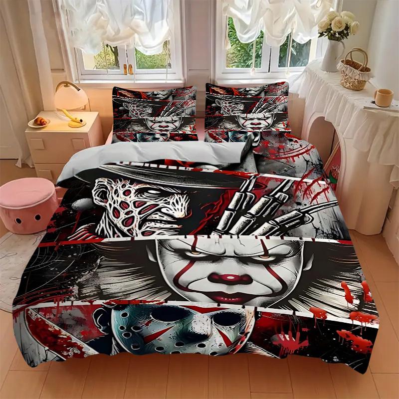3pcs Bloodstained Icons Quilt Cover Set (1 Quilt Cover + 2 Pillowcases Without Pillow Core)