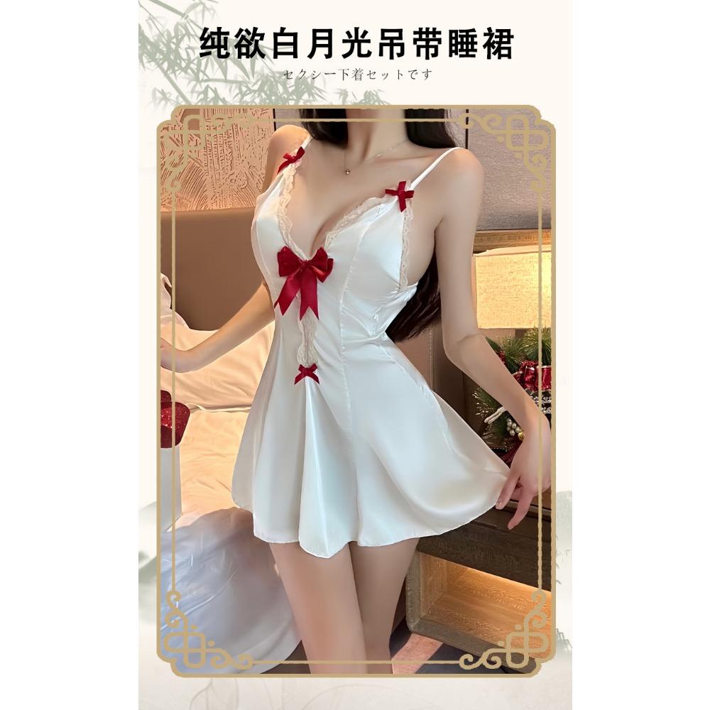 Man Desire Erotic Underwear Lace Hollowed Out Pure Desire Girl Pajamas Summer Private Room Suspenders Sexy Home Pajamas 9364