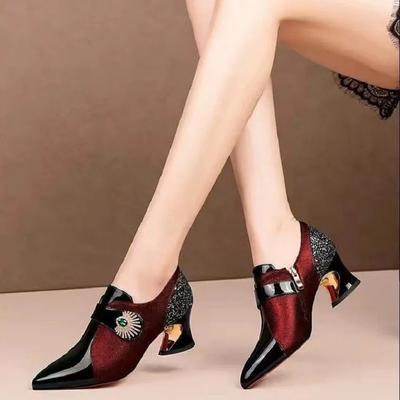 Botas Femininas Women Fashion Plus Size White Stiletto Heel Boots Lady Casual Black Spike Heel Warm Winter Shoes A690
