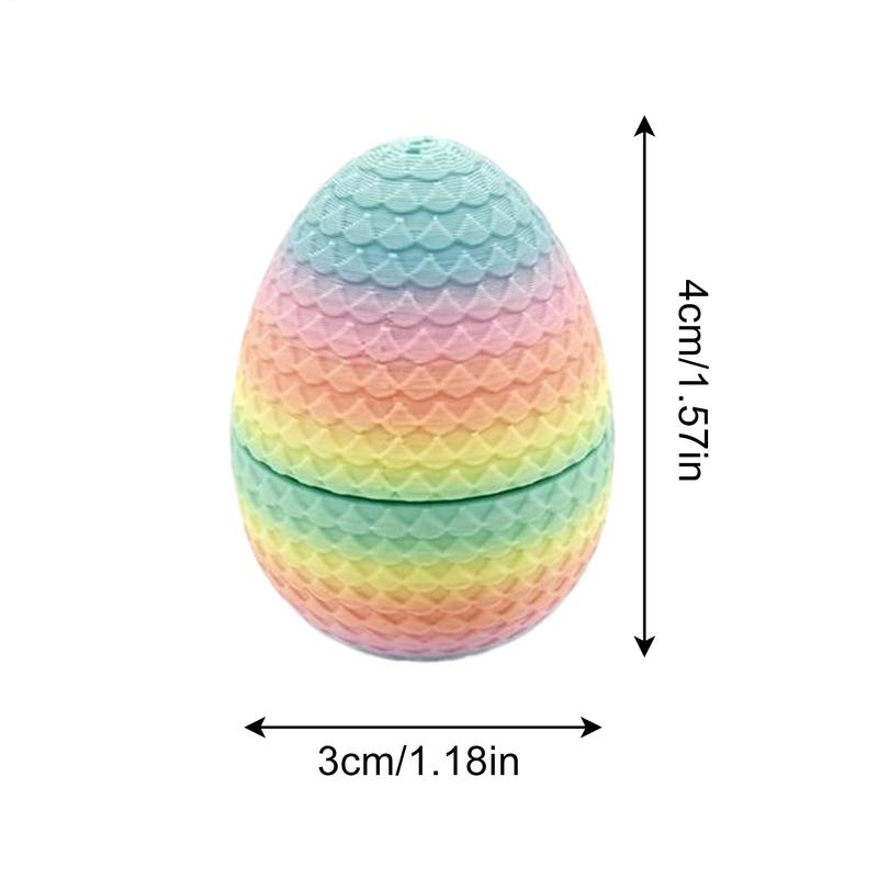 Random Mini Dragon Egg 3D Printed Animals Set Easter Basket Stuffers Prefilled Tiny Animals Figurines Set Dragon Fidget Toy