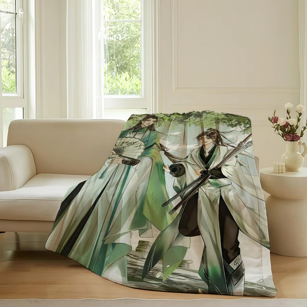 

Anime The Scum Villain s Self Saving System Blanket For Sofa Office Bed Plane Travel Sleep Read Relax Camping Soft And Warm 75x90cm