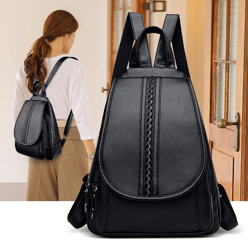 Fashion women's breast bag, new woven women's bag, Korean version of multi-functional shoulder bag, trendy versatile backpack, one piece for delivery.