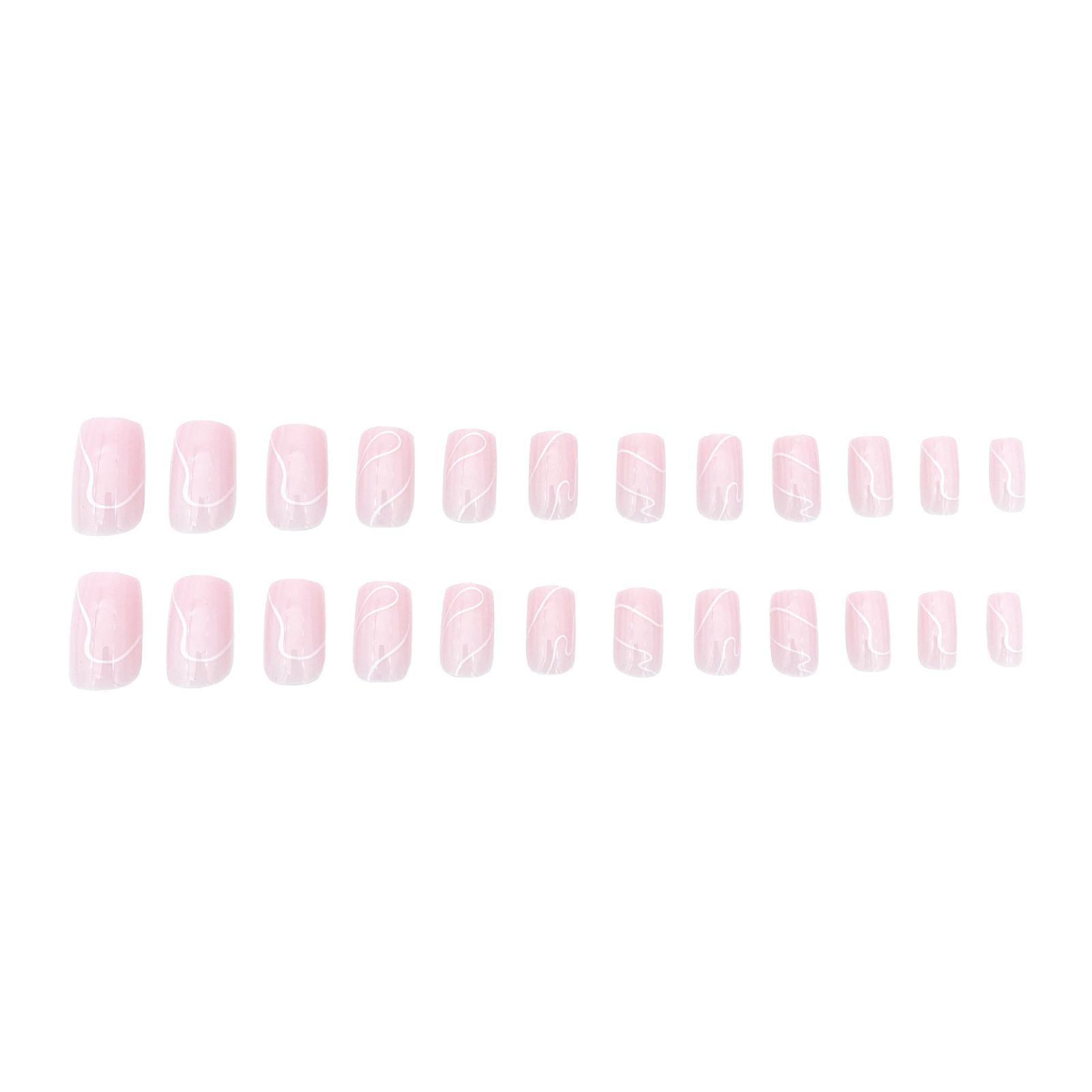 Маникюр Носимые ногти Френч Носимые ногти без следов Съемный маникюр Французский носимый маникюр Накладные ногти Наклейки