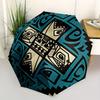 1pc Tribal Pattern Automatic Open/close, All-Season Portable Folding Umbrella, Travel, Everyday, Formal Events - Compact Luxury Parasol, Outdoor Acces
