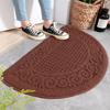 Solid Color Retro Semi-circular Dust Removal Door Mat Home Household Bathroom Non-slip Floor Rug