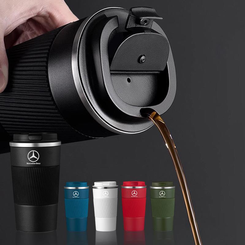 Keyring Thermos Coffee Mug Stainless Steel Coffee Cup Insulated Travel Bottle For Mercedes Benz AMG A C E Class W201 W210 W108 OH6