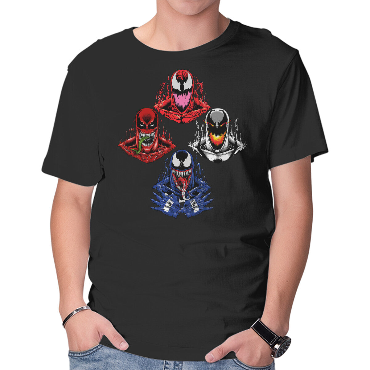 Unisex Crew Neck T-Shirt Symbiotes Rhapsody Graphic Short Sleeve Casual Tee XXXL