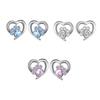 1 Pair Rhinestone Women Earrings Portable Wedding Girls Simple Design Sweet Stud Earring Ladies Ear Jewelry Gift