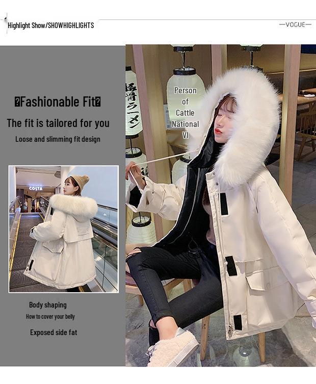 Women's Winter Down Cotton Padded Jacket - Hong Kong & Korean Style, Dongdaemun Inspired, Loose Fit, Ideal for Students