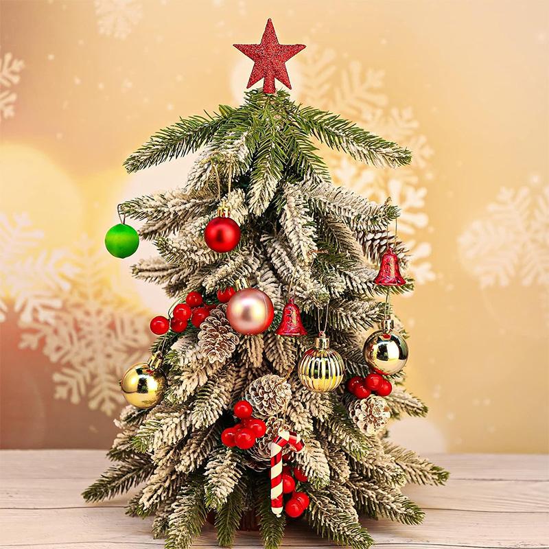 3Pcs/Pack Glitter Star Christmas Tree Decoration Merry Christmas Decor Home Navidad Ornament Five-pointed Star Decoration
