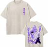 Gewaschenes Anime Jujutsu Kaisen Harajuku Yuta Okkotsu T-Shirts Mode Unisex Damenmode O-Ausschnitt Lässiges T-Shirt Lockere Baumwoll-T-Shirts