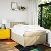 Maison Exclusive - Sommier à lattes de lit avec matelas Crème 120x200 cm Tissu