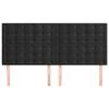 Tête de lit - Maison Exclusive - 180x5x118/128 cm - Velours doux - Noir