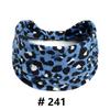 Leopard Print Headbands for Women Wide Boho Turban Head Wraps Cotton Knotted Elastic Hairbands Non Slip Workout Hair Accessories
