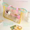 Large Capacity Shower Tote Bag Foldable Beach Storage Bag Toiletry Bag Mesh Beach Bag  Picnic