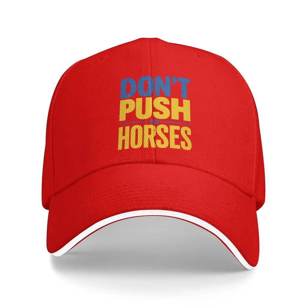 Dont Push the Horses Casual Baseball Cap Funny Meme Kpop Rock Summer High Quality UnisexTeens Street Style Baseball Caps