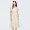 Romantic V-Neck Short Sleeve Midi Dress