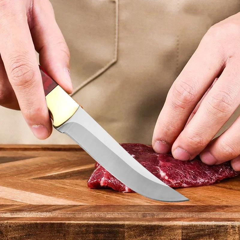 Slicing Meat Fruit Fish Knife Utility Knife Chef Cleaver Meat Chop Vegetable Kitchen Knives Hand Forge Boning Butcher Knife Tool